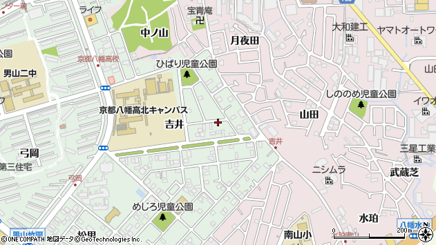 〒614-8363 京都府八幡市男山吉井の地図