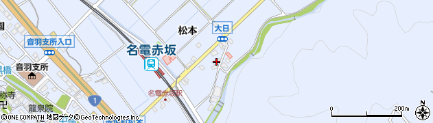 愛知県豊川市赤坂町大日52周辺の地図