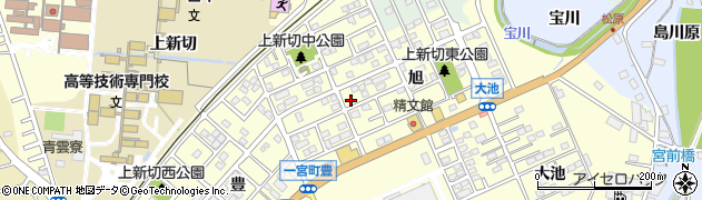 愛知県豊川市一宮町（旭）周辺の地図