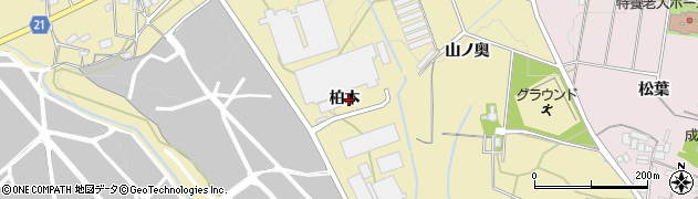 愛知県豊川市大木町柏木周辺の地図