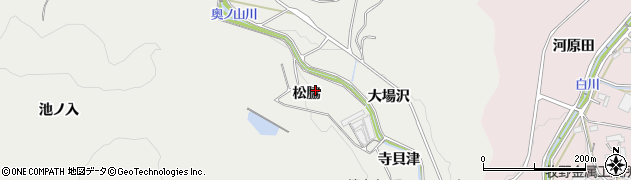 愛知県豊川市平尾町松脇周辺の地図