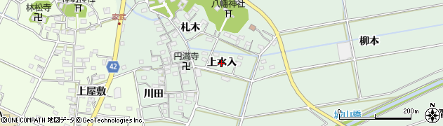 愛知県西尾市家武町（上水入）周辺の地図