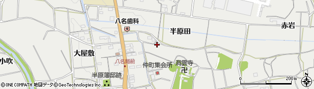 愛知県新城市富岡半原田周辺の地図