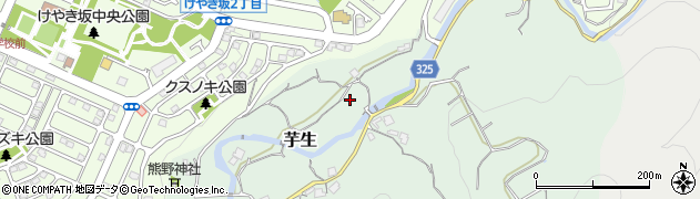 兵庫県川西市芋生（上野）周辺の地図