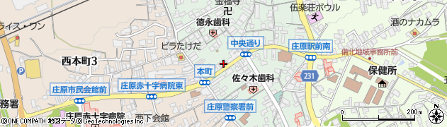 広島銀行庄原支店周辺の地図