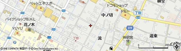 愛知県西尾市丁田町流18周辺の地図