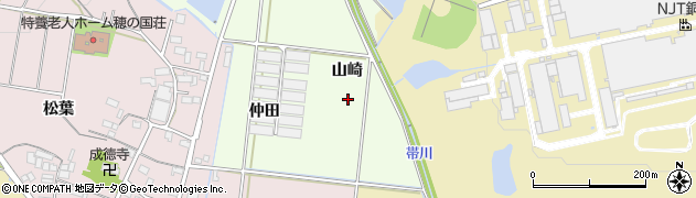 愛知県豊川市足山田町山崎周辺の地図
