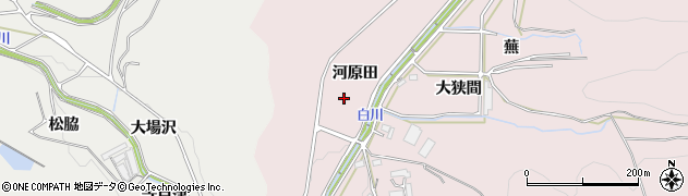 愛知県豊川市財賀町河原田周辺の地図