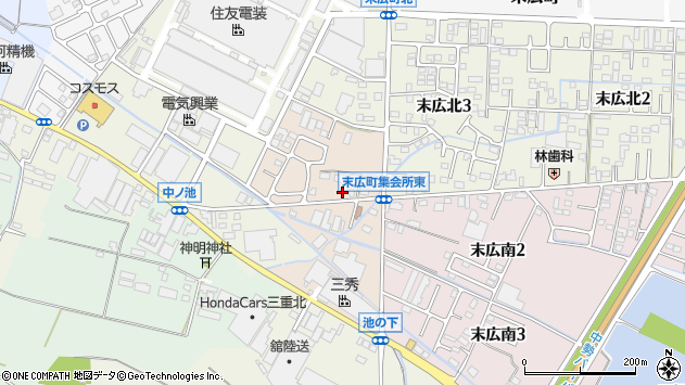 〒513-0852 三重県鈴鹿市末広西の地図