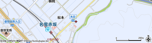 愛知県豊川市赤坂町山蔭周辺の地図
