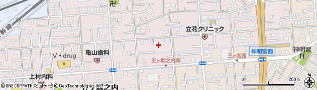 静岡県焼津市五ケ堀之内周辺の地図