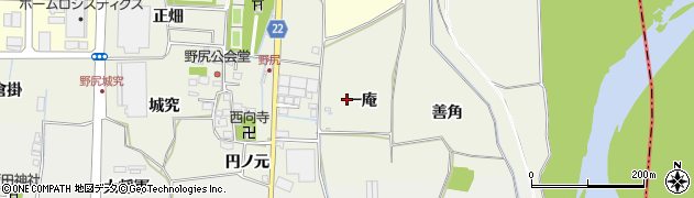京都府八幡市野尻（一庵）周辺の地図