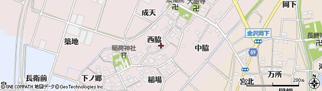 愛知県豊川市江島町西脇周辺の地図