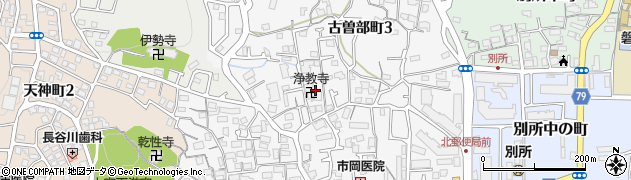 大阪府高槻市古曽部町周辺の地図