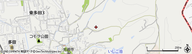 兵庫県川西市東多田周辺の地図
