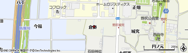 京都府八幡市野尻（倉掛）周辺の地図