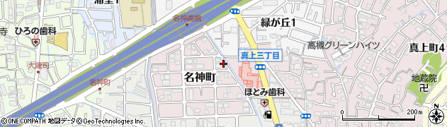 大阪府高槻市名神町8周辺の地図