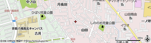 京都府八幡市八幡山田15周辺の地図