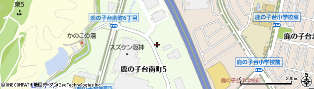 兵庫県神戸市北区鹿の子台南町5丁目2周辺の地図