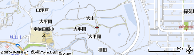 京都府宇治田原町（綴喜郡）岩山（大山）周辺の地図