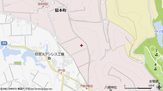 〒675-1305 兵庫県小野市脇本町の地図