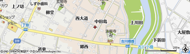 愛知県西尾市寄近町（中田島）周辺の地図