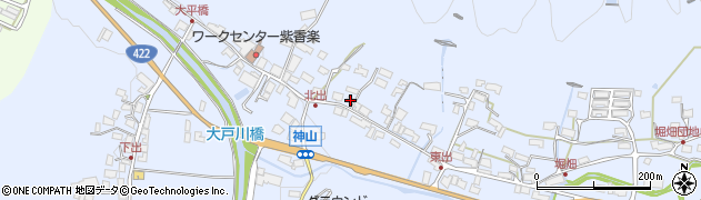 滋賀県甲賀市信楽町神山414周辺の地図
