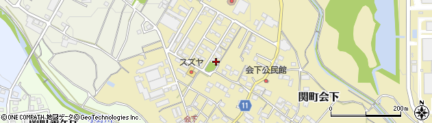 三重県亀山市関町会下周辺の地図