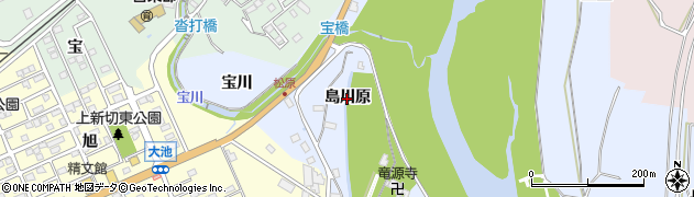 愛知県豊川市松原町（島川原）周辺の地図