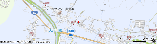 滋賀県甲賀市信楽町神山605周辺の地図