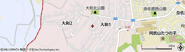 大阪府高槻市大和周辺の地図