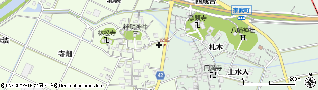 愛知県西尾市室町（宮下）周辺の地図