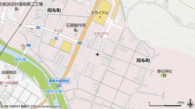 〒697-1321 島根県浜田市周布町の地図