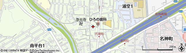 大阪府高槻市大蔵司周辺の地図