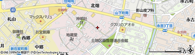 愛知県西尾市住崎町北畑21周辺の地図