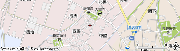 愛知県豊川市江島町西脇38周辺の地図