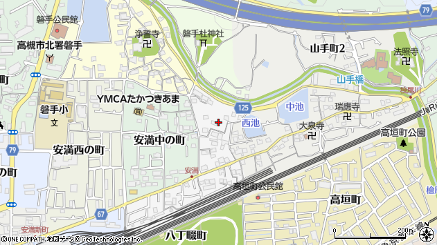 〒569-1104 大阪府高槻市安満東の町の地図
