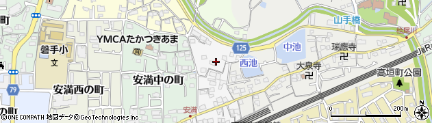 大阪府高槻市安満東の町周辺の地図