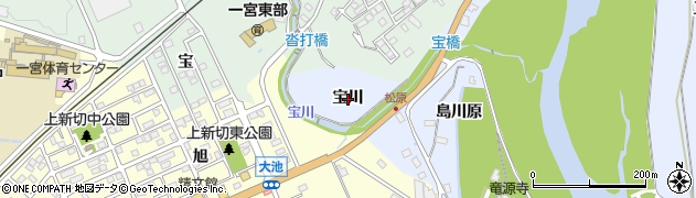 愛知県豊川市松原町（宝川）周辺の地図