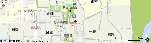 京都府八幡市野尻周辺の地図