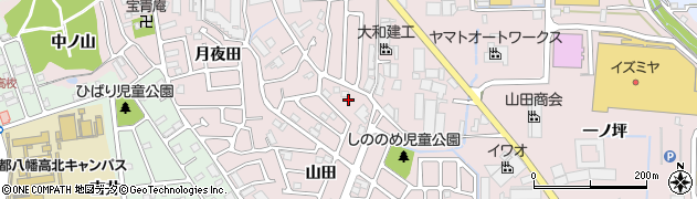 京都府八幡市八幡山田6周辺の地図
