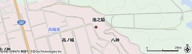 愛知県常滑市古場（池之脇）周辺の地図