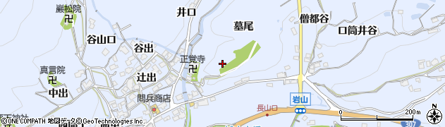 京都府宇治田原町（綴喜郡）岩山（墓尾）周辺の地図