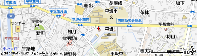 愛知県西尾市平坂町輪当12周辺の地図