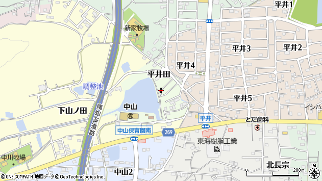 〒470-2304 愛知県知多郡武豊町平井田の地図
