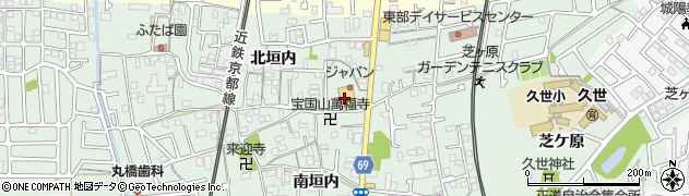 ジャパン城陽店周辺の地図