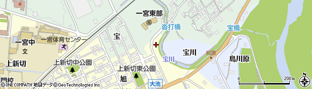 愛知県豊川市一宮町宝川周辺の地図