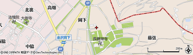 愛知県豊川市金沢町段林周辺の地図