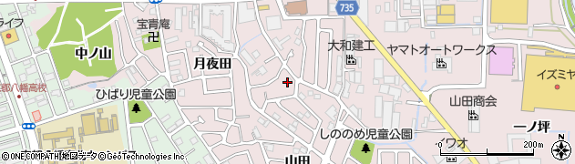 京都府八幡市八幡山田3周辺の地図