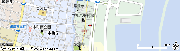 焼津浜食堂周辺の地図